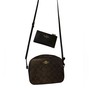 Coach Mini Camera Signature Crossbody Bag Kate & Spade Leila Bifold Wallet